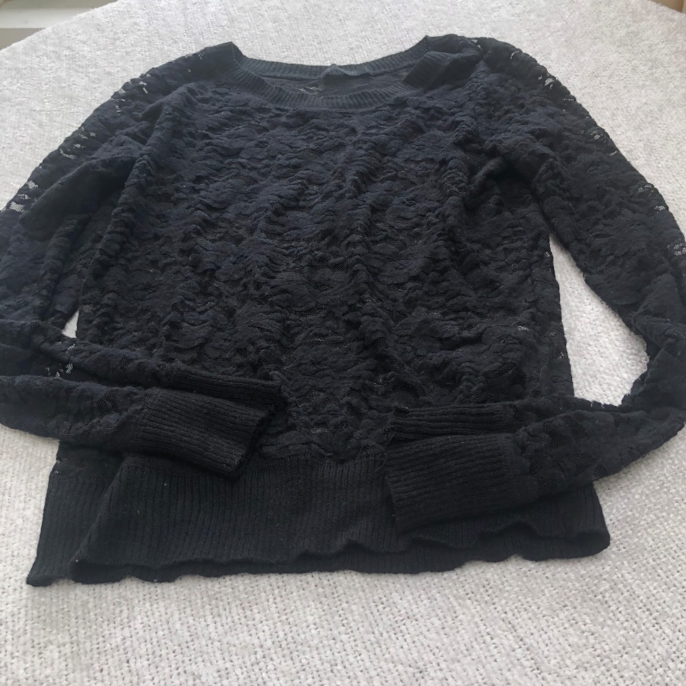 Garage M lace like like top, long sleeves, new or like new